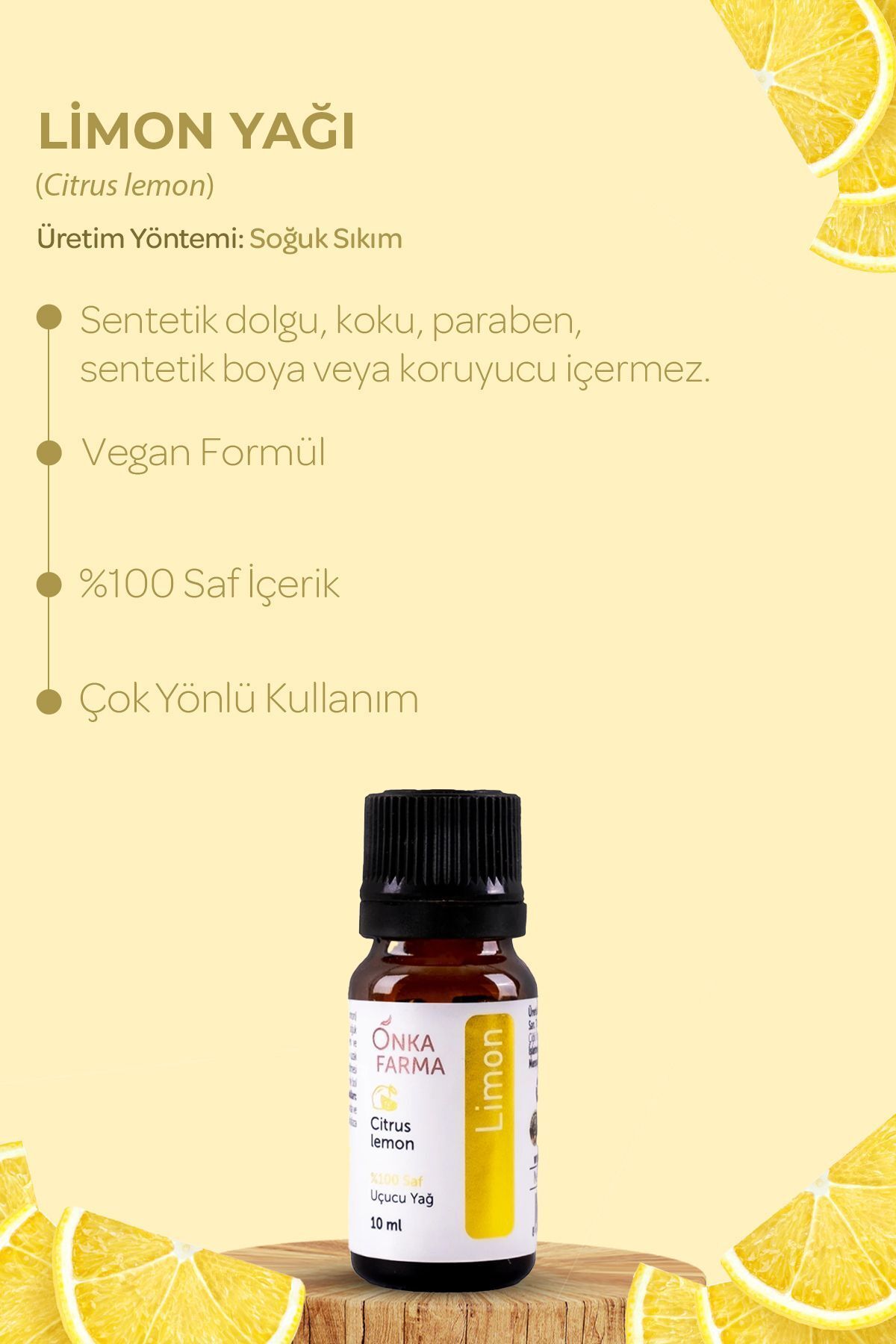 روغن لیمو اونکا فارما - 100% اسانس لیمو خالص - 10 میلی لیتر OnkaFarma