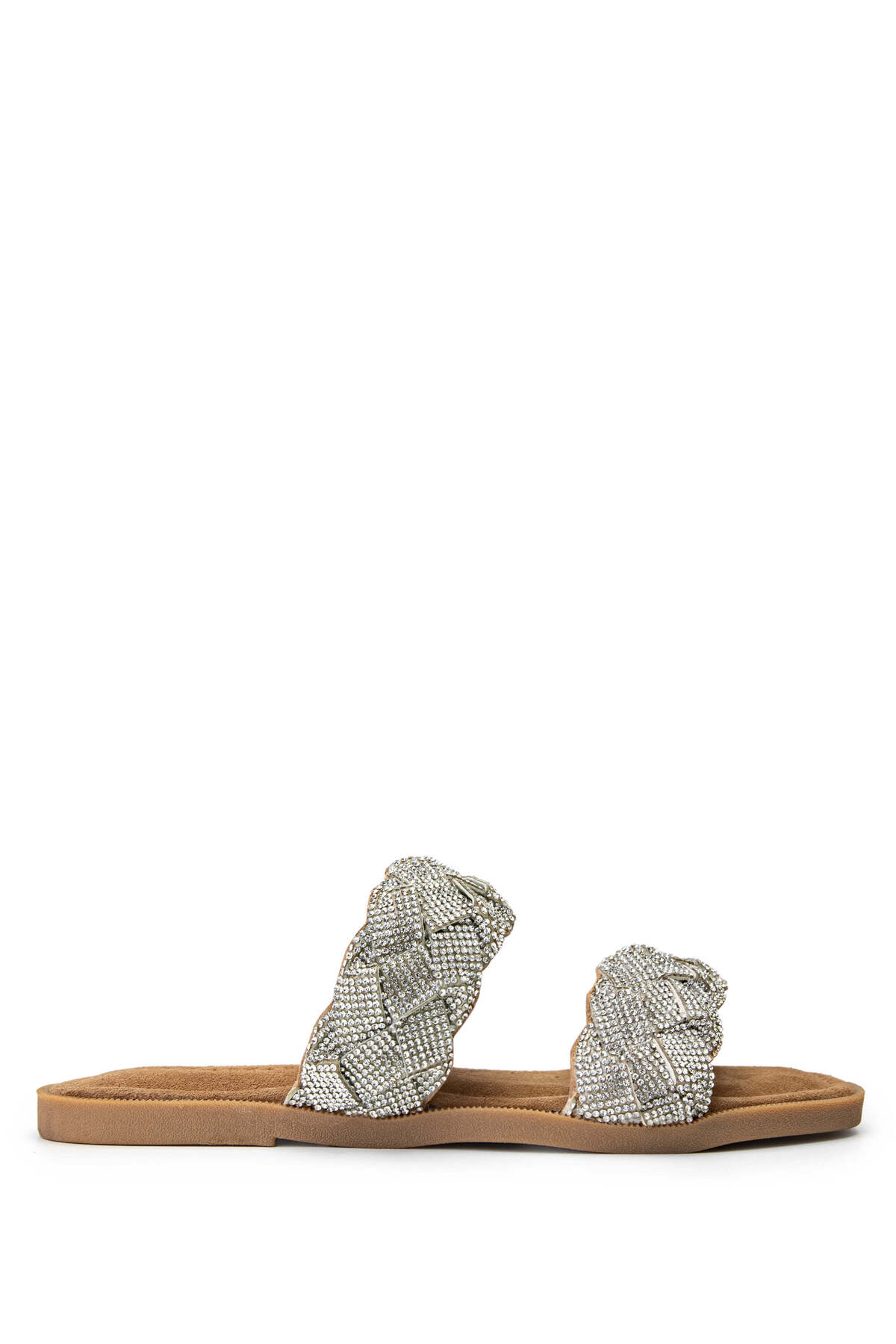  دمپایی تخت زنانه چرم اصل لازمانی خاکستری