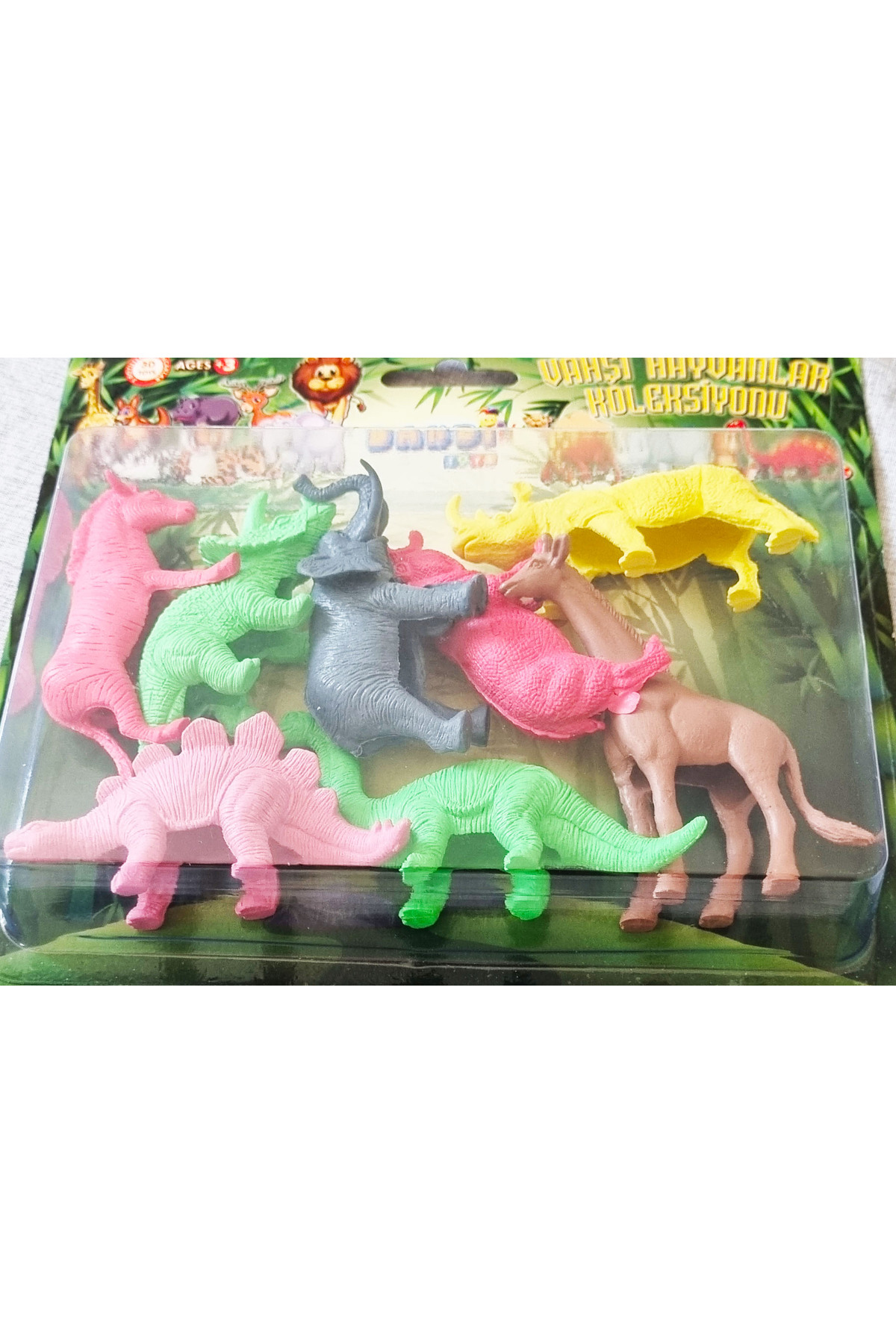 Mahi Max Vakumlu Kartelada 8'li Safari Vahşi Hayvanlar 3 Farklı