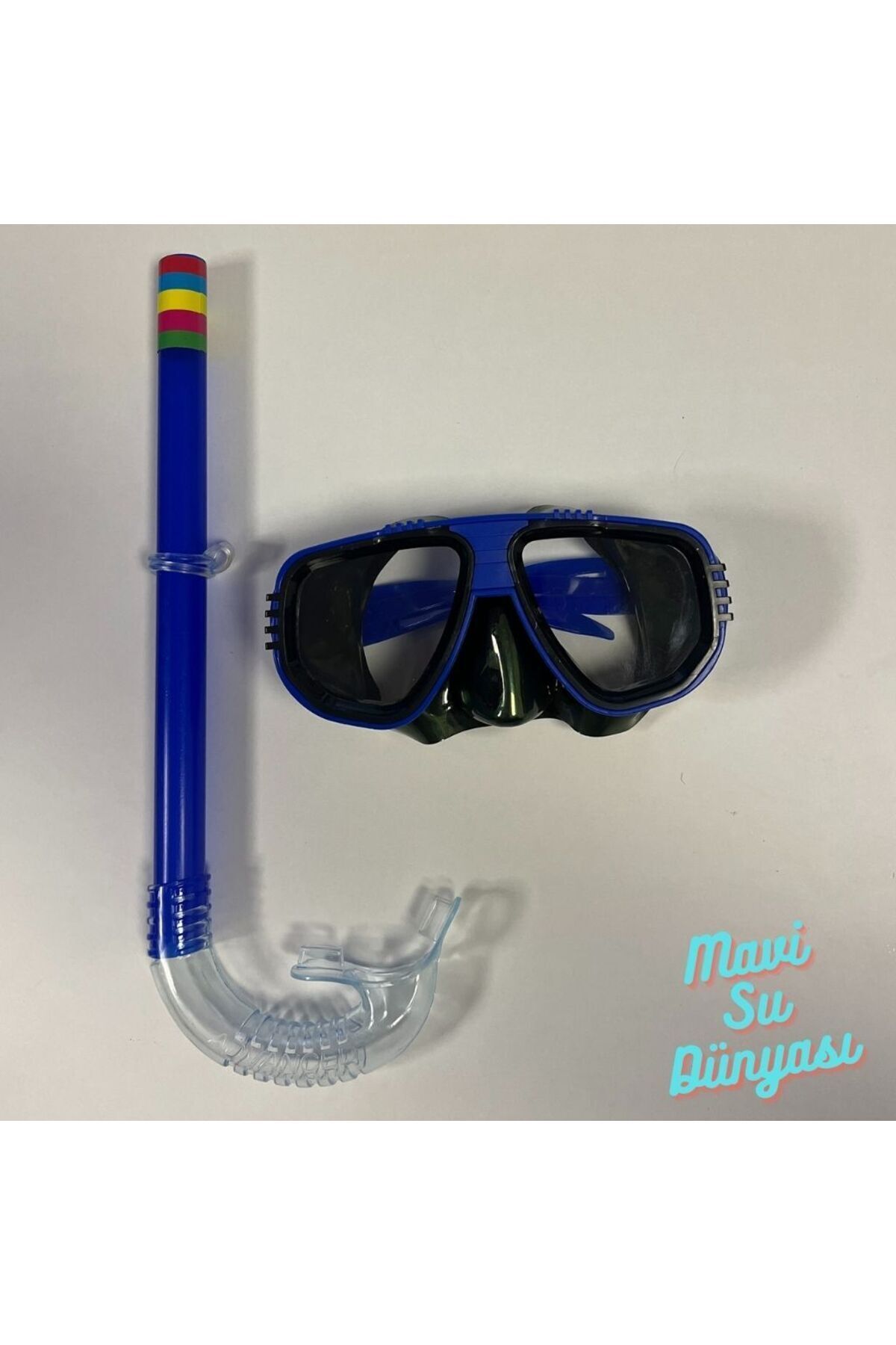 Children's Snorkel Set Navy Blue Color Sea and Pool Mask Set for 3 to 7 Years