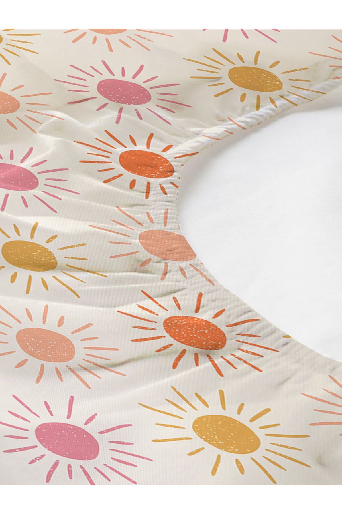 Evmila-Sun Patterned Printed Single Elastic Sheet Set 2