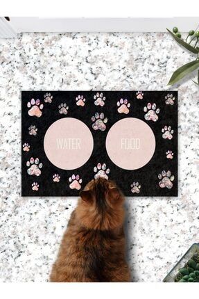 Renkli Patiler Kedi Köpek Mama Eğitim Paspası Ve Beslenme Altlığı SSP-010