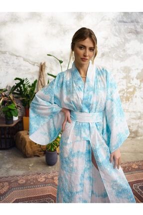 Kimono Batik Desen/mavi ZSB21-2-19