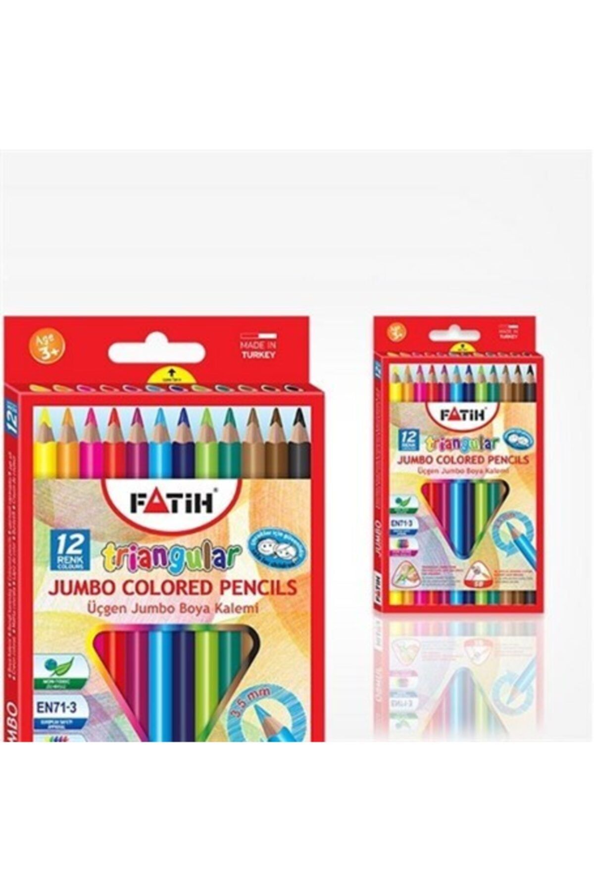 Fatih - Triangular Jumbo Uçlu Kalem Seti 12 Renk