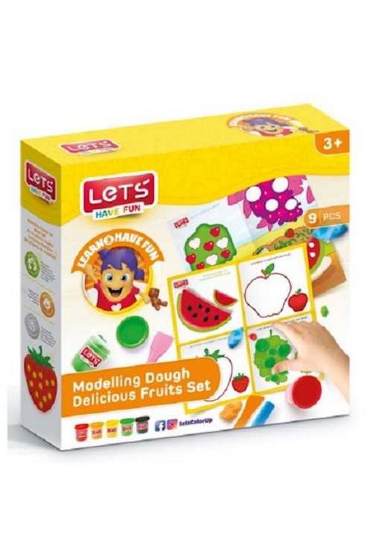 Lets-مجموعة صلصال الفواكه اللذيذة 9 قطع (l9009) 1