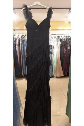 Kadın Siyah Abiye Elbise İP221900