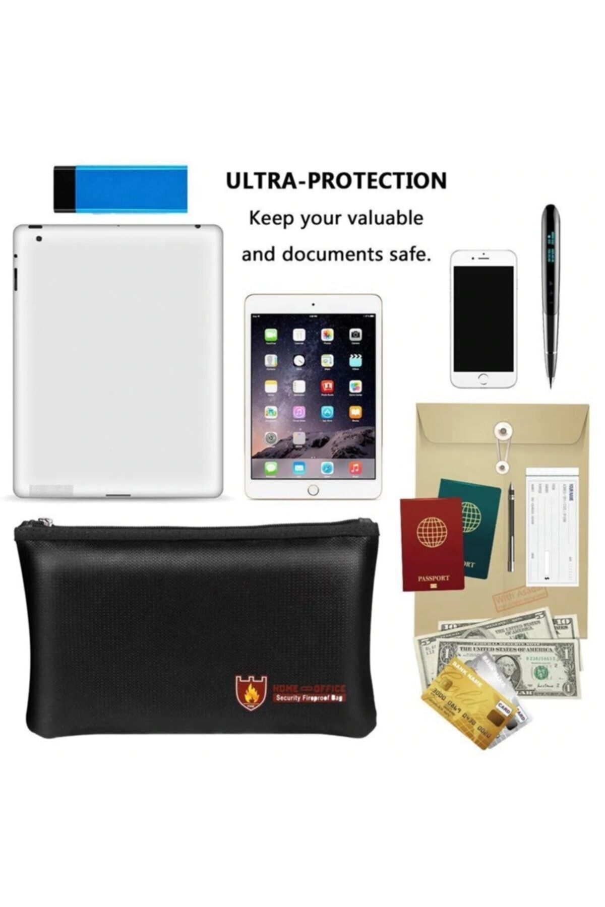 SYNOPE  Yanmaz Su Geçirmez Evrak Dosya Çantası Büyük Boy - Görsel 3