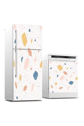Buzdolabı Ve Bulaşık Makinası Beyaz Eşya Sticker Kaplama Venedik Mermer BB-TK-81