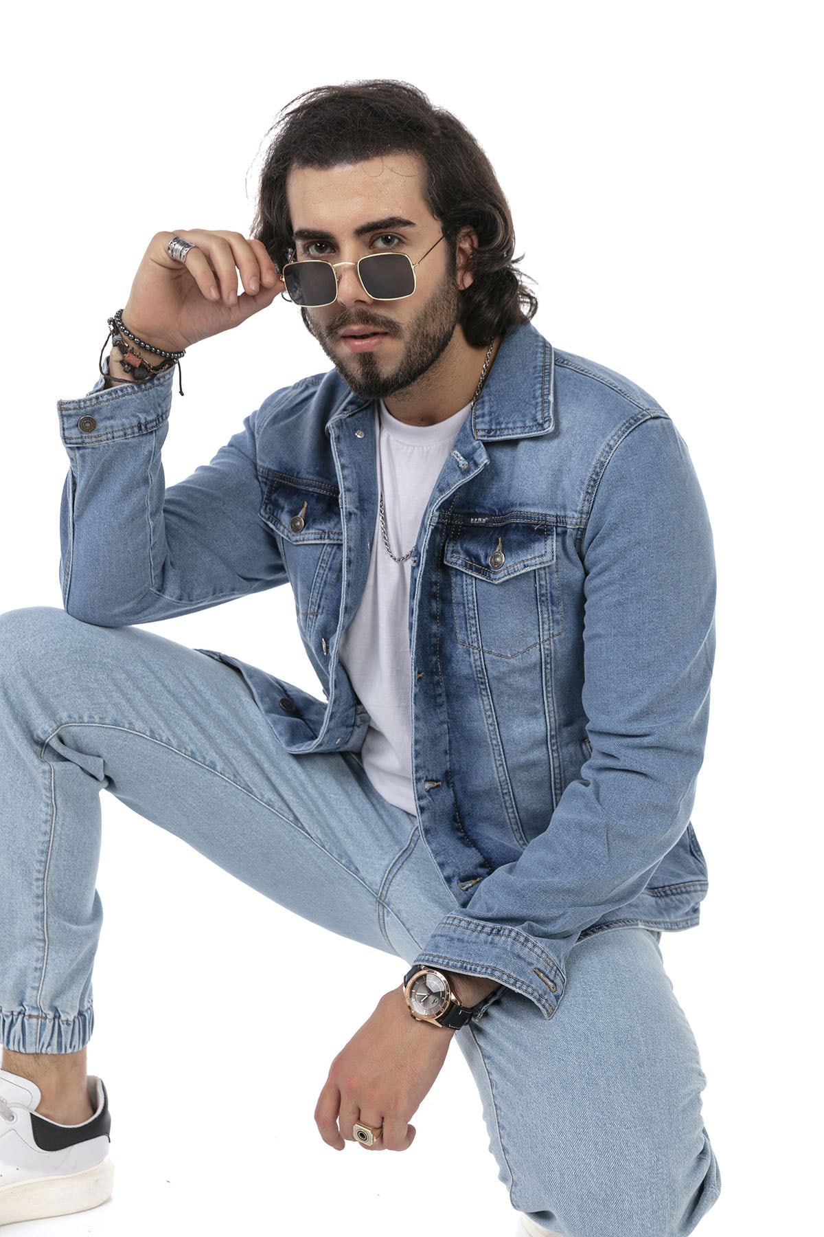 کاپشن مردانه آبی DPR's JEANS | 156 ESKİTME MONT اورجینال - تصویر 4