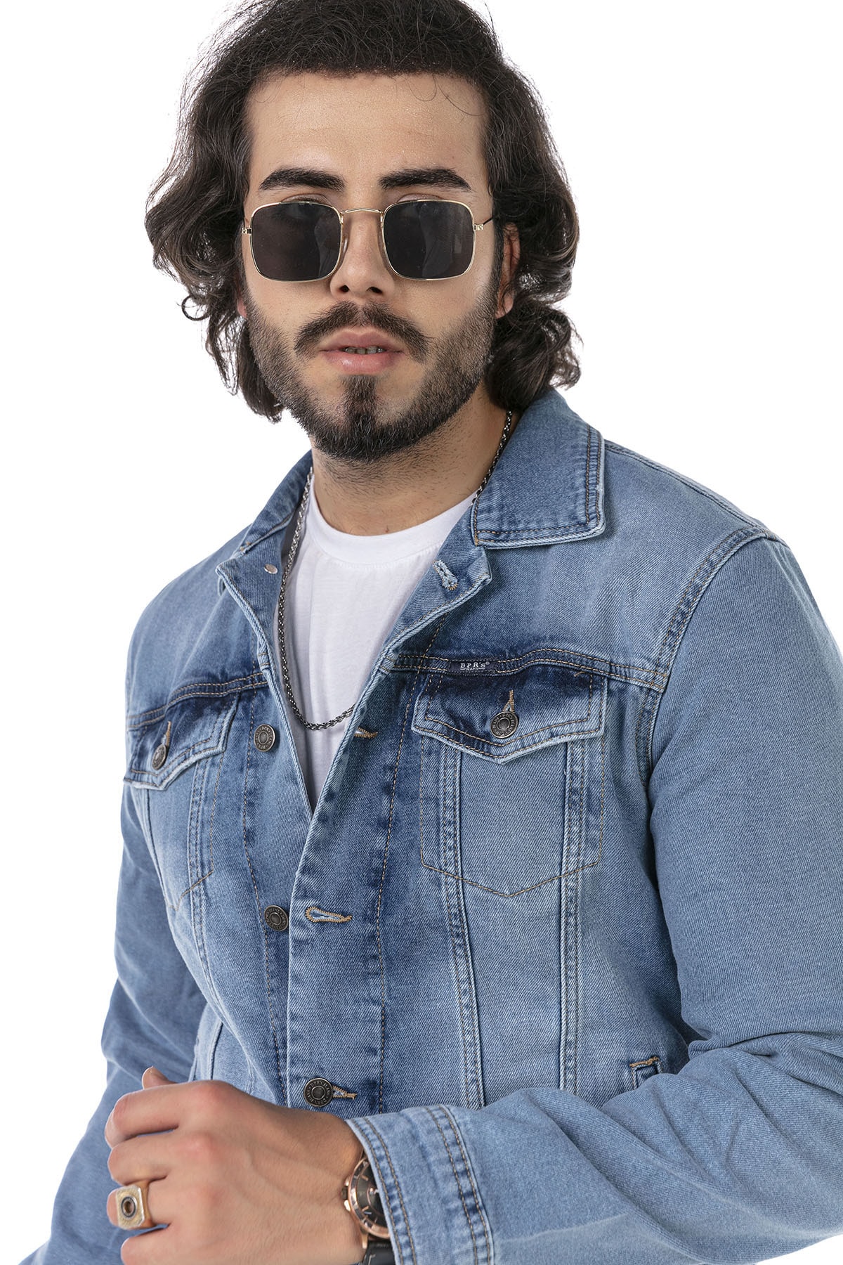 کاپشن مردانه آبی DPR's JEANS | 156 ESKİTME MONT اورجینال - تصویر 6