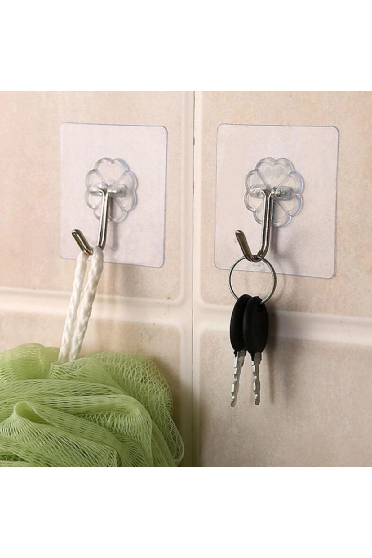 SARFEX-Set of 5 Transparent Hangers - Self-Adhesive 3