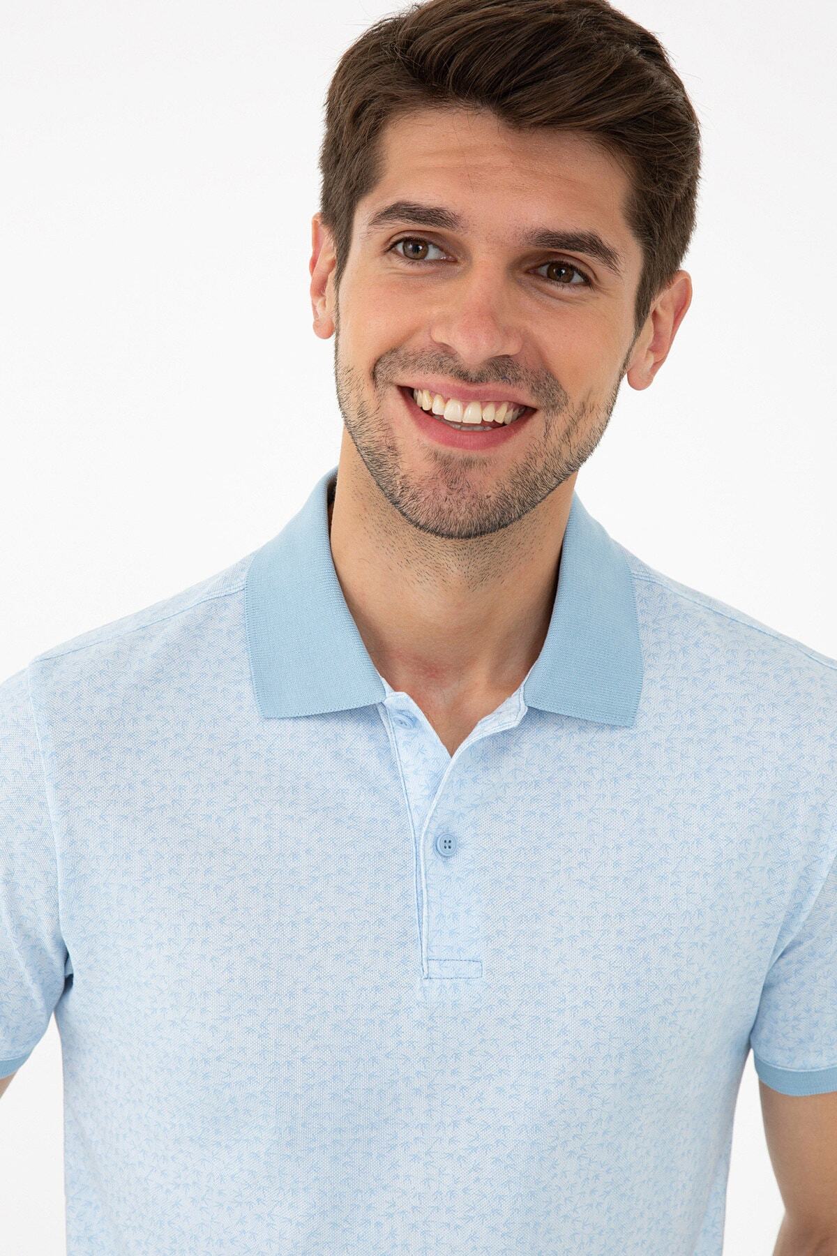 تیشرت مردانه آبی پیرکاردینPierre Cardin | G021GL011.000.1315253 اورجینال - تصویر 2