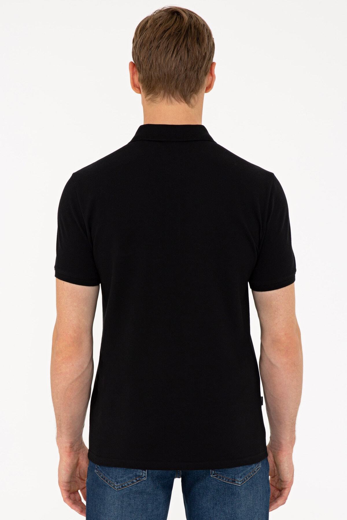 تیشرت مردانه مشکی پیرکاردین | G021GL011.000.1315227 اورجینال - تصویر 3