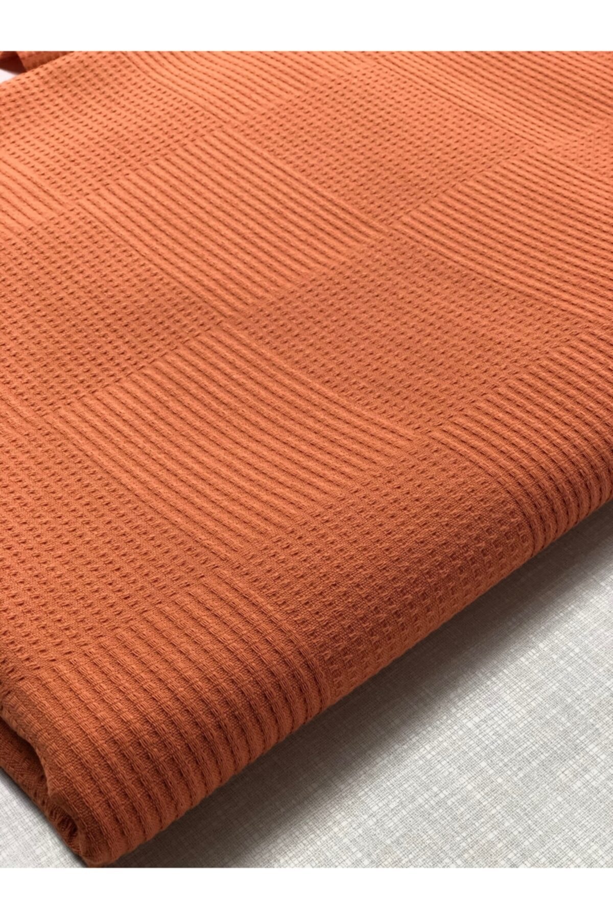 Sefaoğlu tekstil Tek Kişilik Pike, Renk Tarçın, %100 Pamuklu