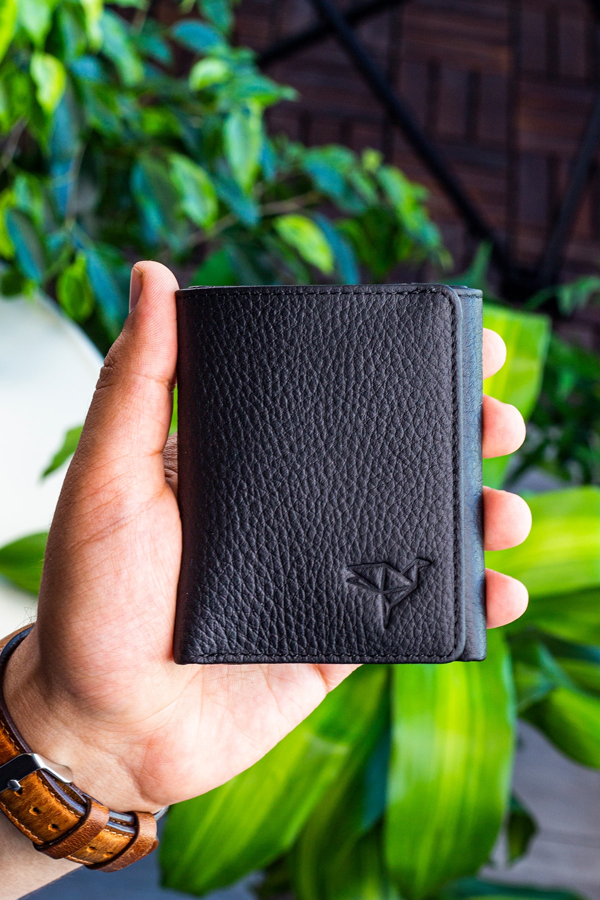 Garbalia  Western % 100 Hakiki Deri Mıknatıs Kapaklı Siyah Cüzdan - Görsel 2