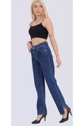 Yan Yırtmaçlı Boyfiend Jeans Pantolon SU6782189-7901