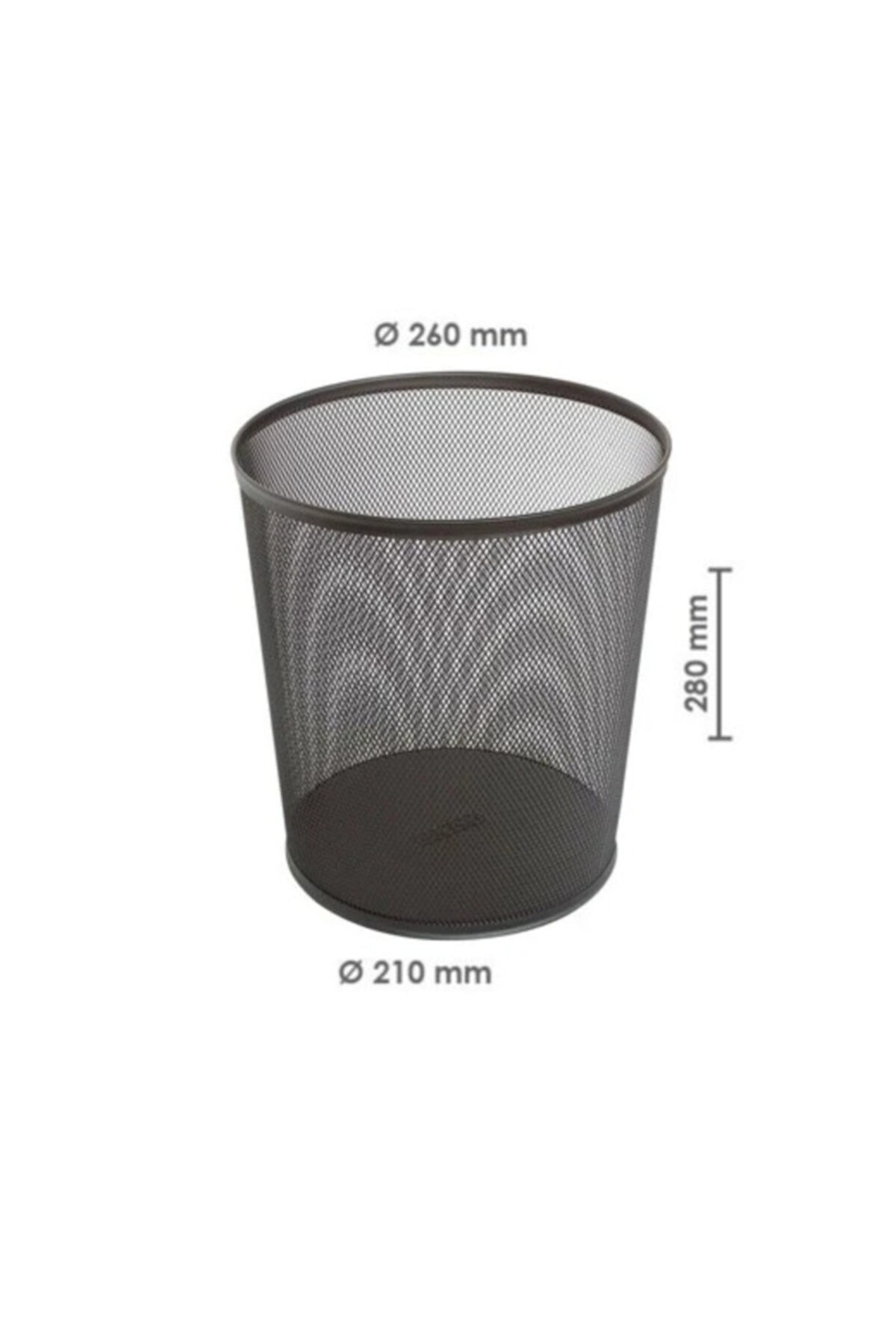 sert kırtasiye büro malzemeleri Çöp Kovası Metal Perfore Siyah