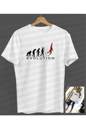 Unisex Erkek-kadın Basket Just Do It Tasarım Beyaz Yuvarlak Yaka T-shirt 23358047650BBEYAZNVM