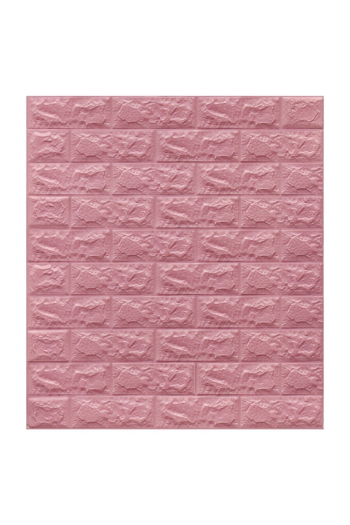 Self-Adhesive Sponge Pink Brick Wall Panel 70x77 Cm 6 pcs