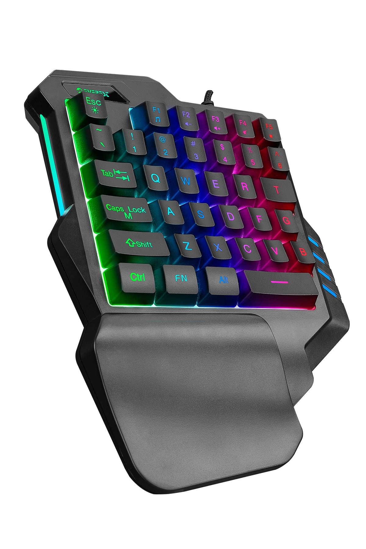 Everest Rampage Kb-r177 Salvo Rainbow Rgb Ledli 35 Tuşlu Multimedya Mini Gaming Oyuncu Klavyesi