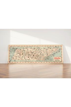 Tennessee Haritası Sanatsal Duvar Dekorasyon Poster 60x90cm. AMC150