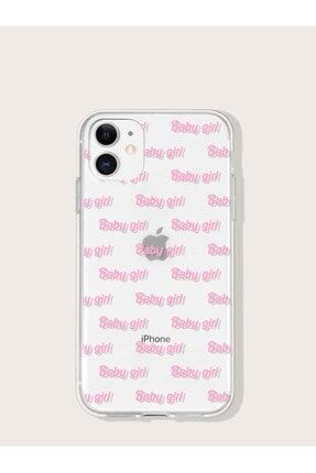 Iphone Xs Max Baby Girl Yazılı Şeffaf Telefon Kılıfı ynmnbdz0635