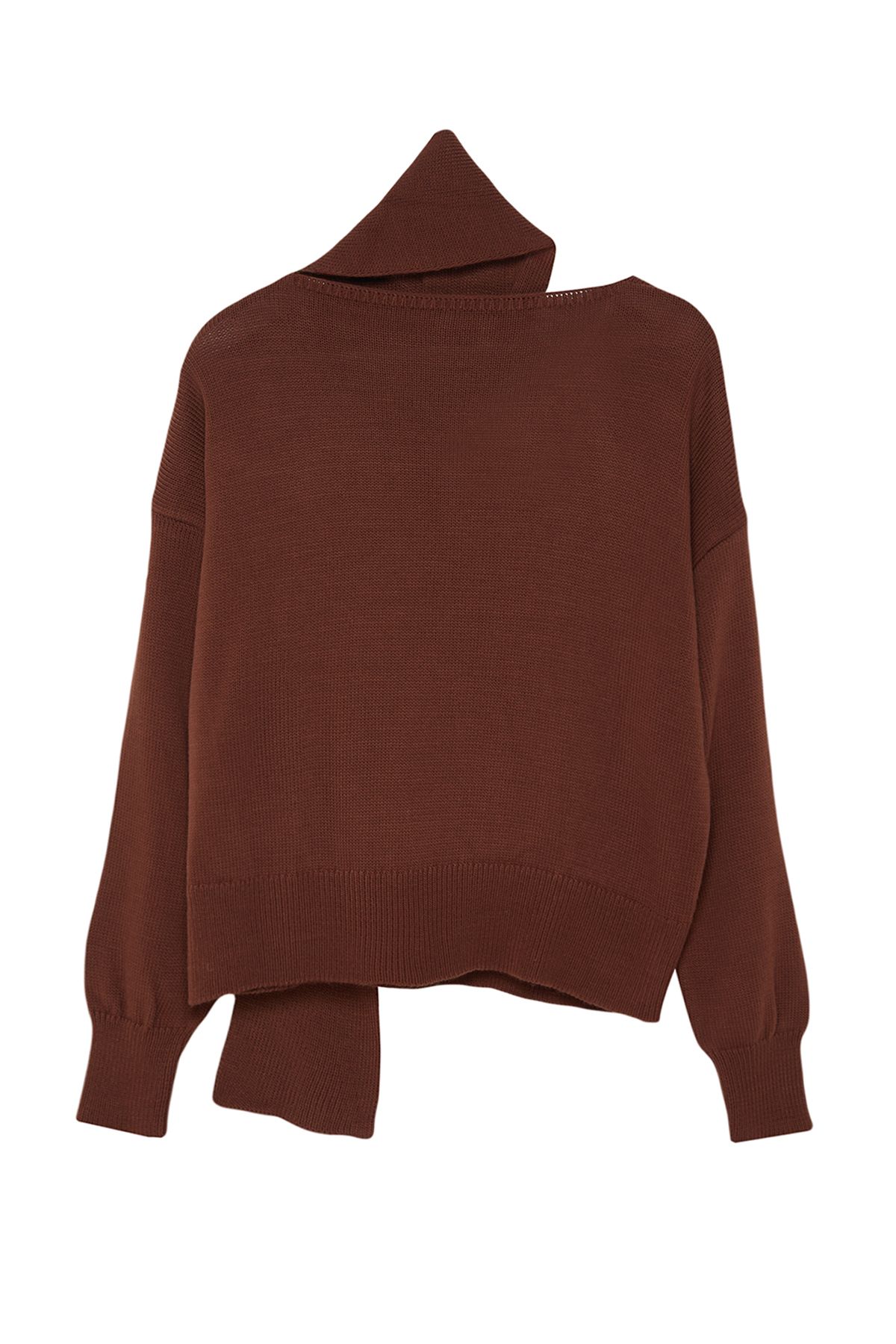 Trendyol Collection-Schal Strickpullover Braun - TWOAW25KZ00067 7