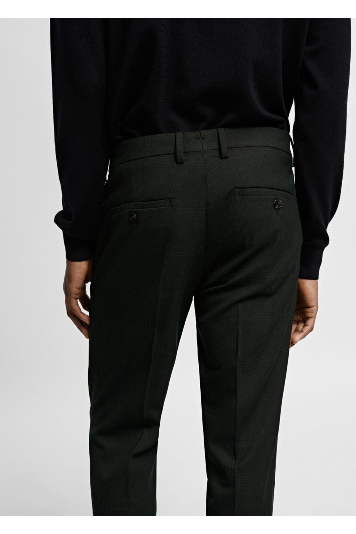 شلوار مردانه سبز منگوMANGO Man | 67000653 اورجینال - تصویر 6