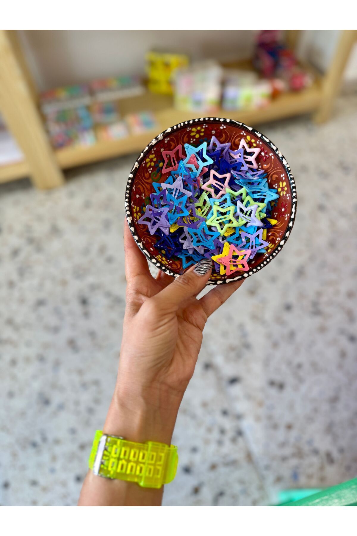 sisa.art-مجموعة إبزيم على شكل نجمة صغيرة مع مشابك تثبيت على شكل نجمة صغيرة (5 قطع) 2
