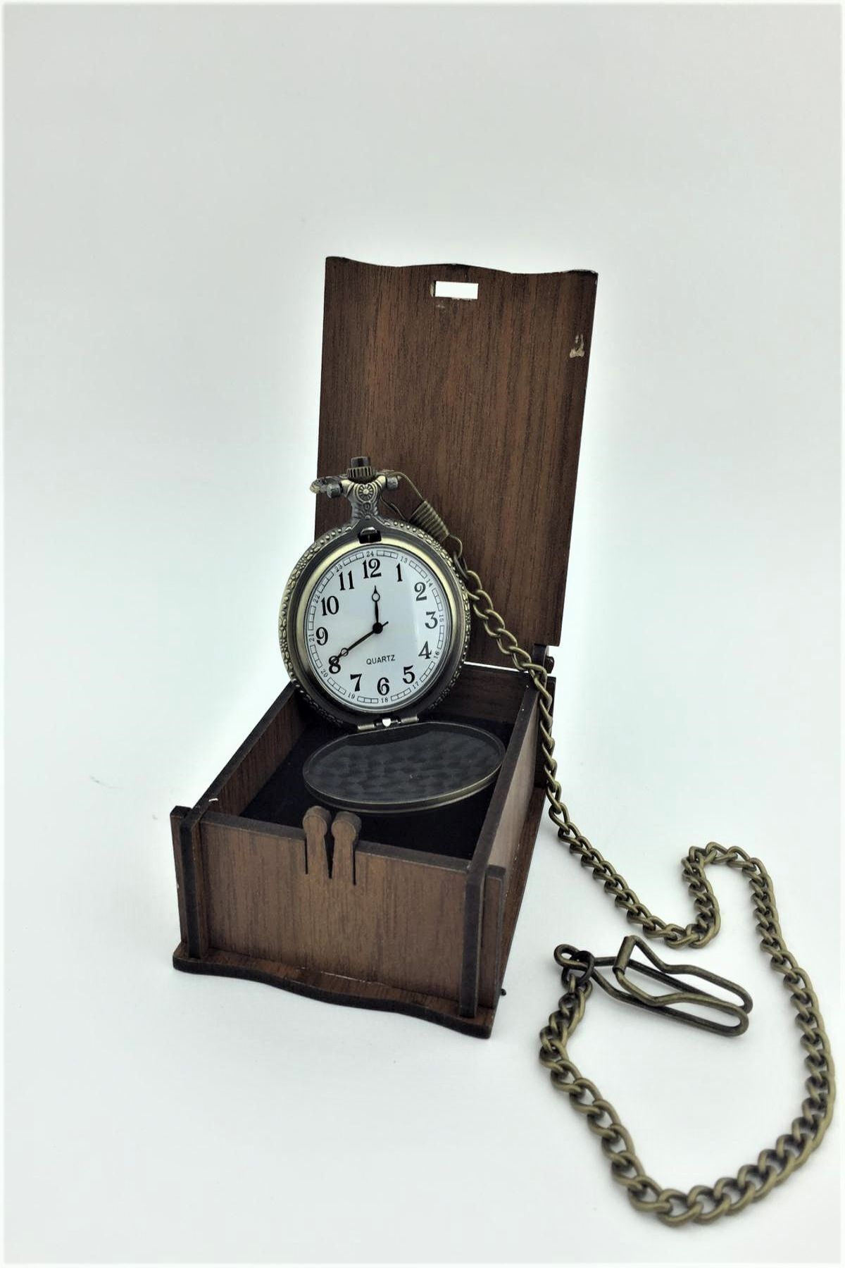 ساعت جیبی زنجیری برجسته کوارتز با طراحی رترو برج گالاتا