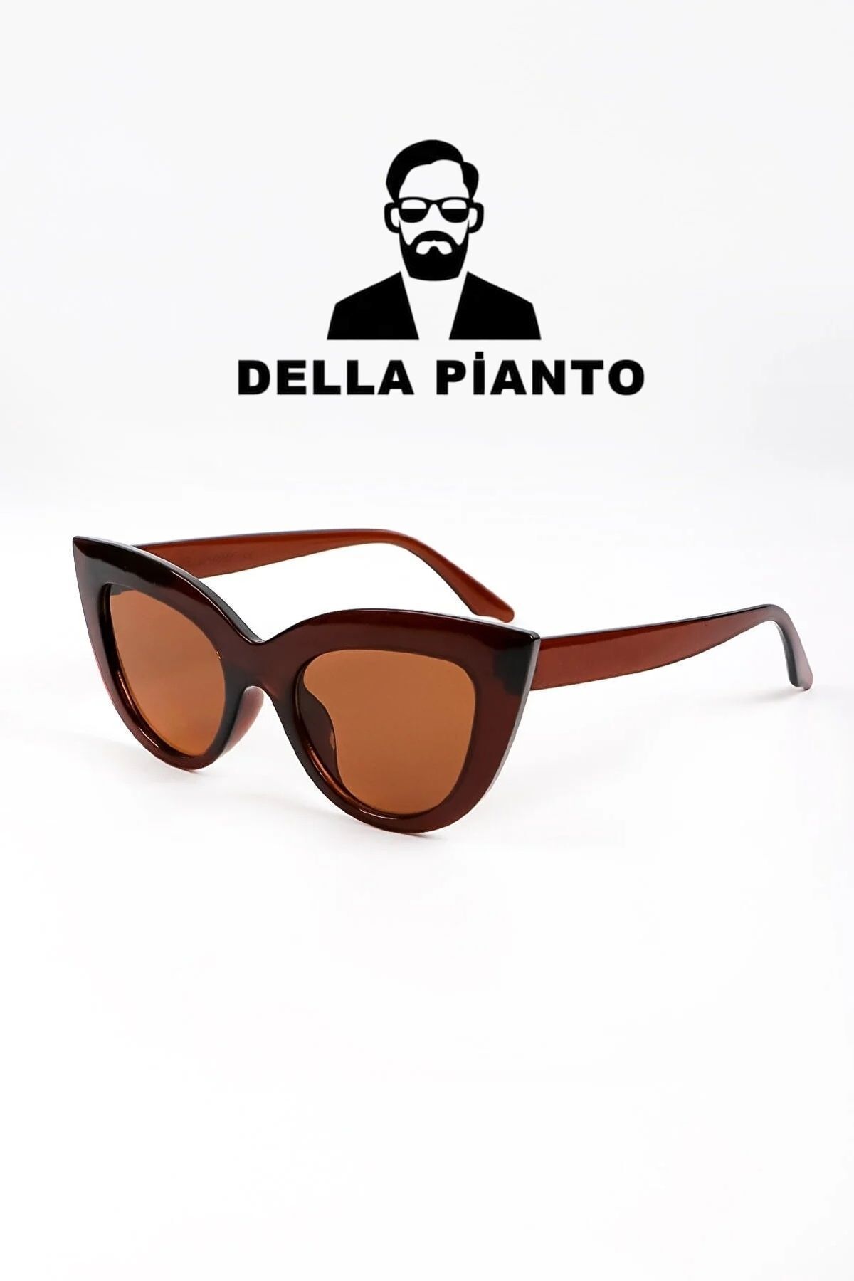 Della Pianto-Women's Brown Cat Eye Sunglasses 3
