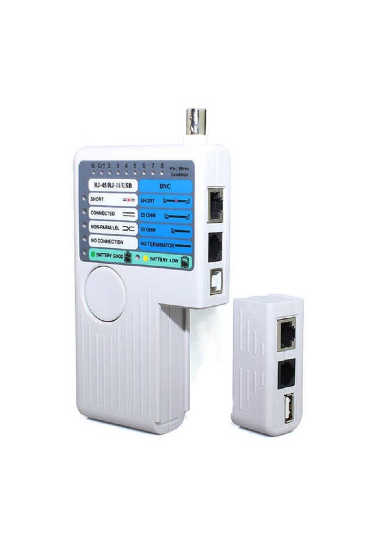 Yeni Profesyonel Fonksiyonlu 4in1 Ağ Kablosu RJ45/RJ11/USB/BNC Kablosu Cat5 Cat6 Test Cihazı