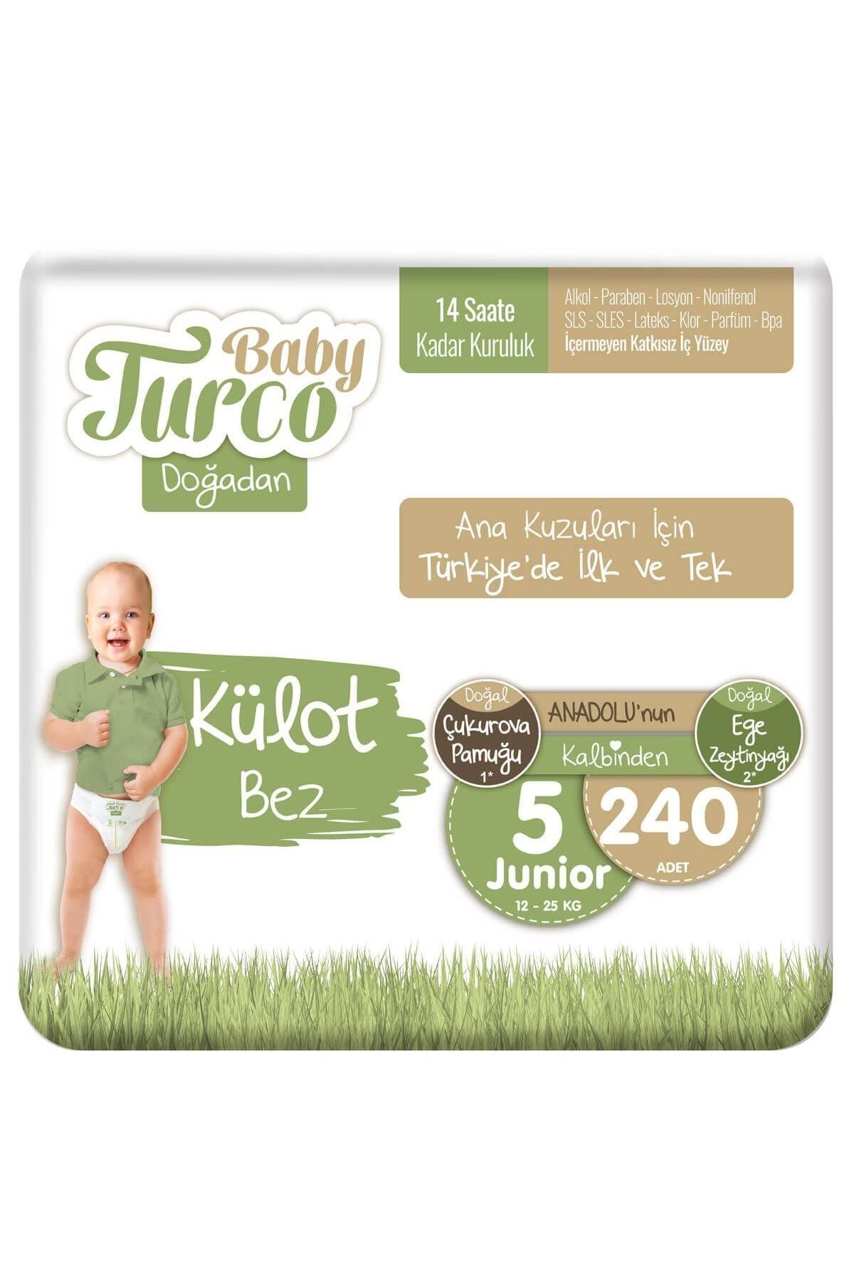 Baby Turco Doğadan Külot Bez 5 Numara Junıor 240 Adet fotoğrafı 2 (önizleme)