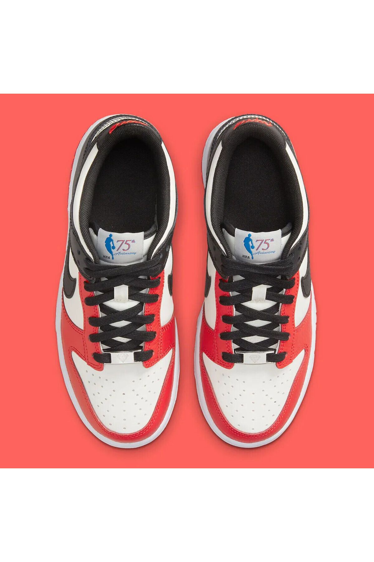 اسنیکر سفید مردانه و زنانه Dunk Low EMB NBA 75 سالگرد شیکاگو Nike