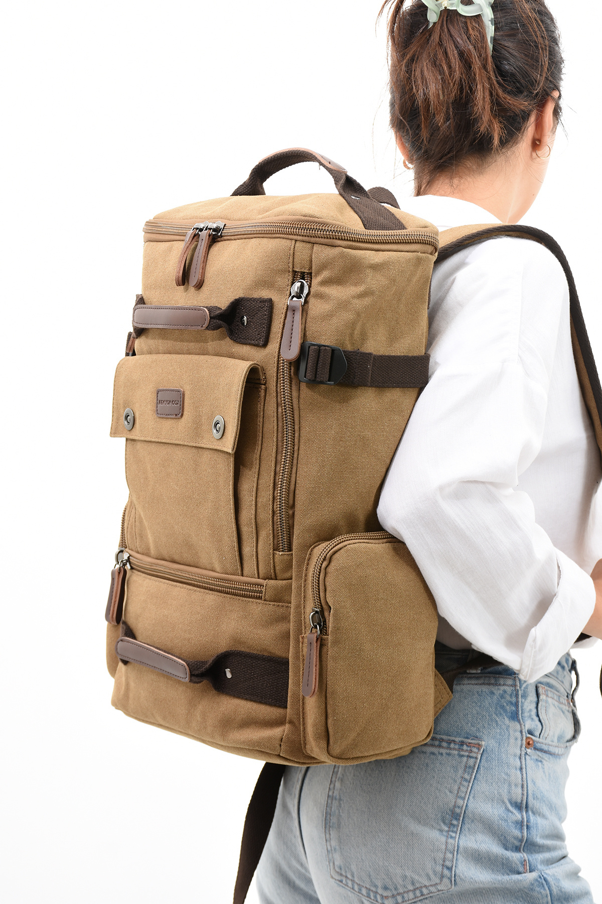 کوله پشتی زنانه بژ By Hakan | 24ubyh0025 اورجینال - تصویر 8