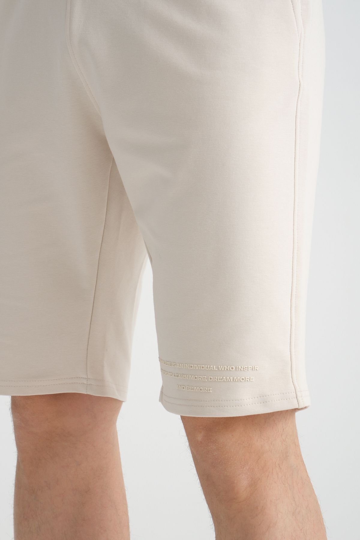 Shooter-Stone Color Men's Shorts - Regular Fit and Print Detail 7