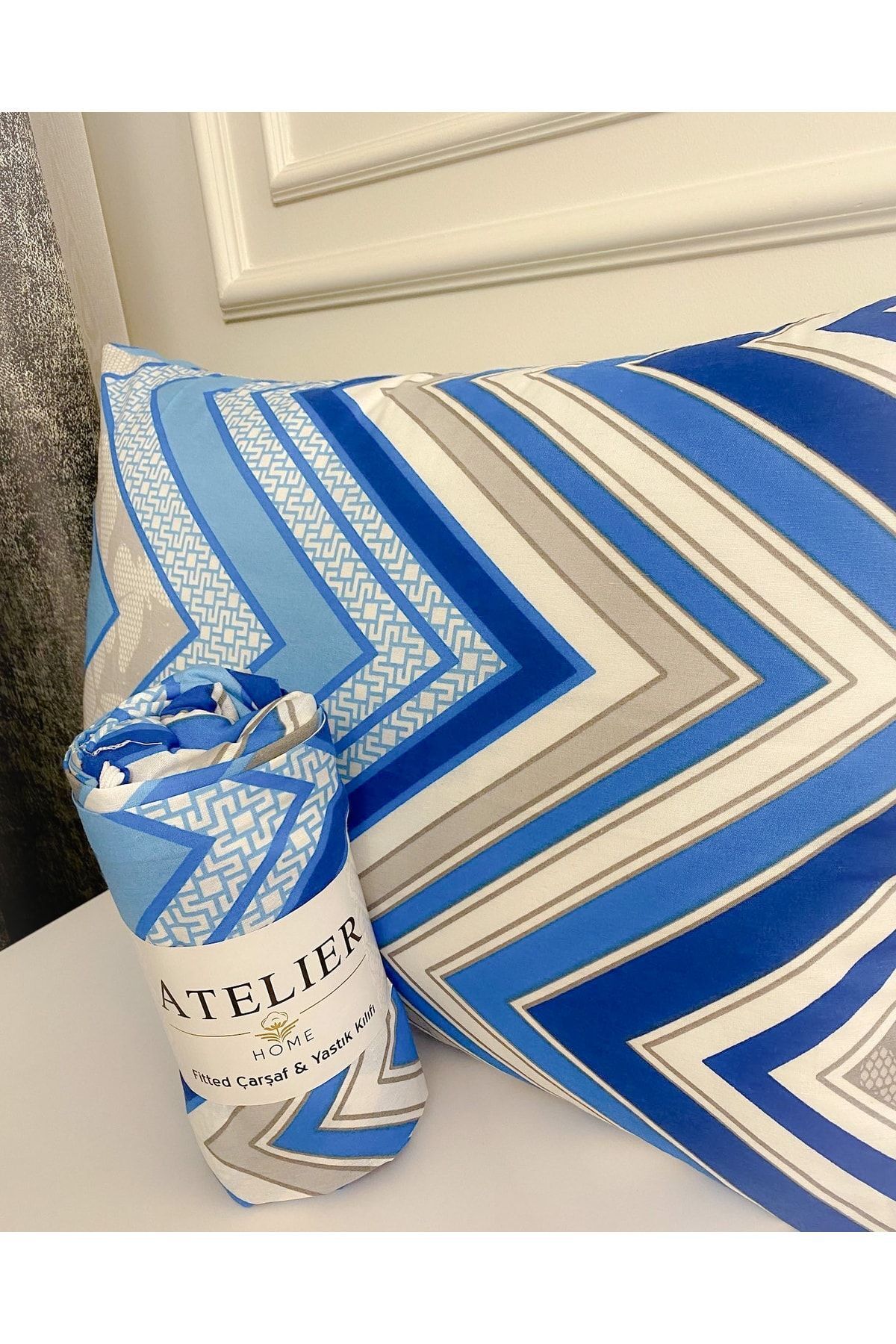 Atelier Home-Single Ranforce Elastic Fitted Sheet + 1 Pillowcase 2