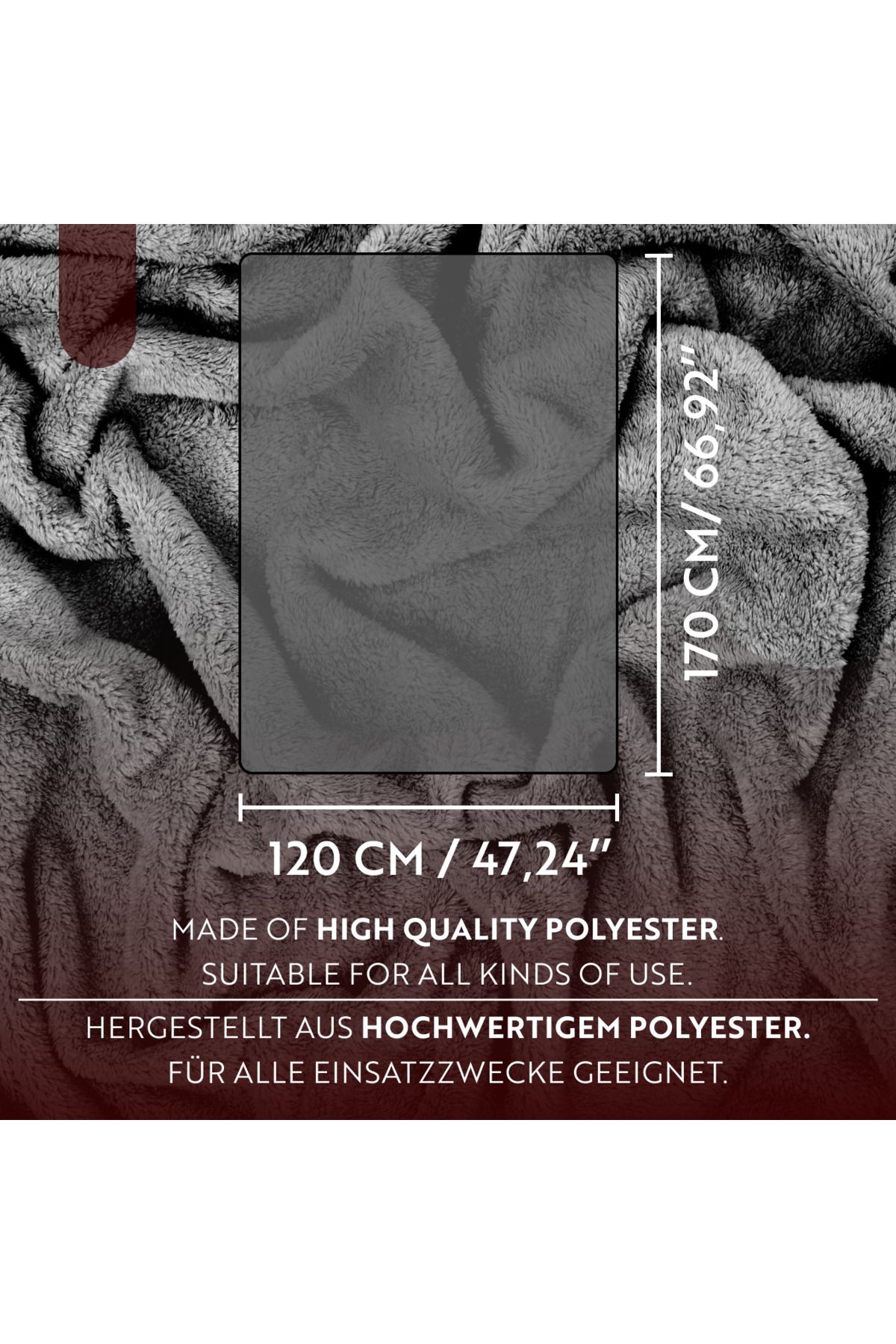 English Home-Weiche Plüsch-Fleece-Überwurfdecke – für Couch, Sofa und Bett, super gemütlich. 7