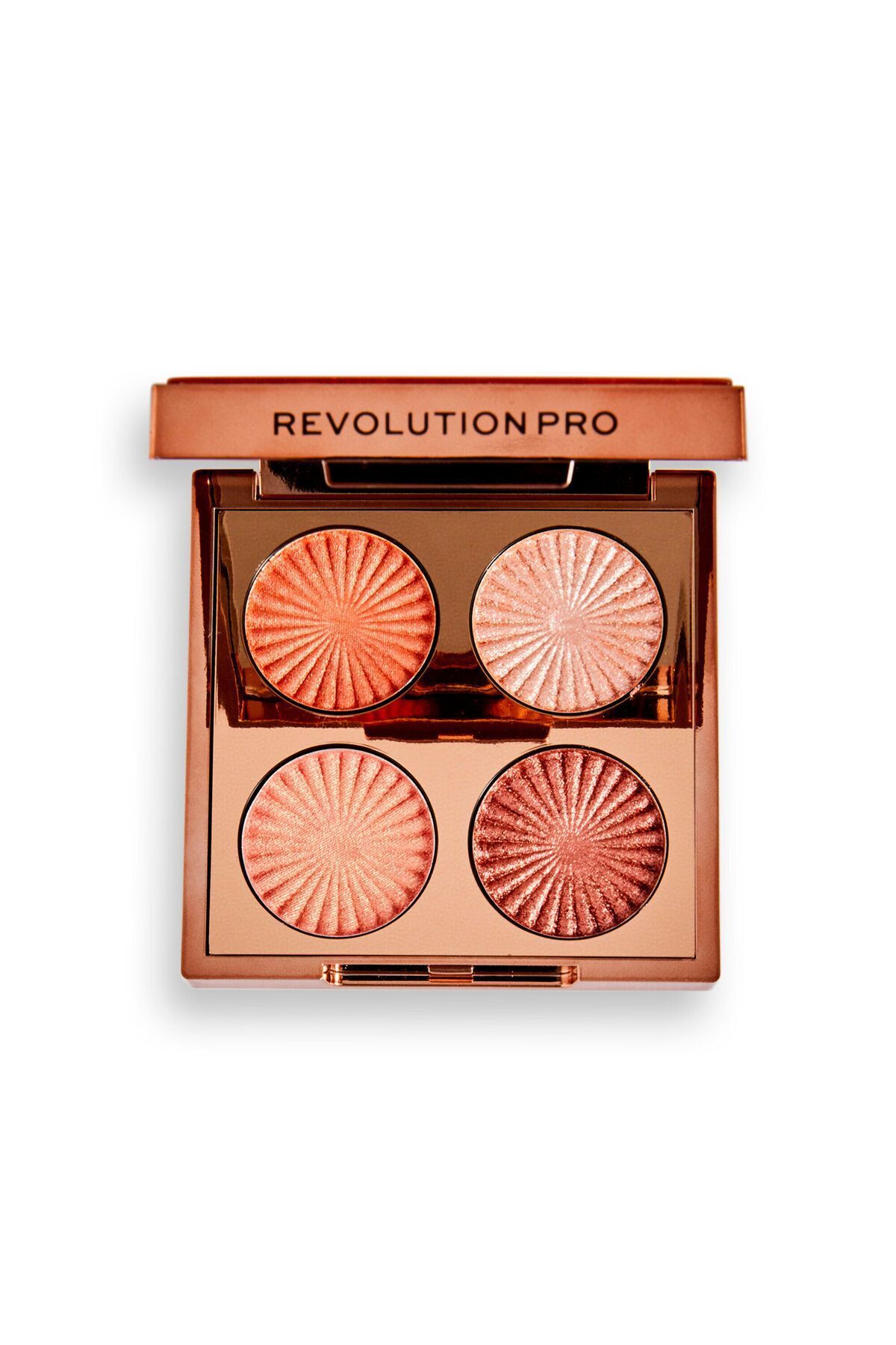 پالت آرایش GODDESS GLOW EYE QUAD GOLDEN HOUR EYESHADOW PALETTE Revolution Pro