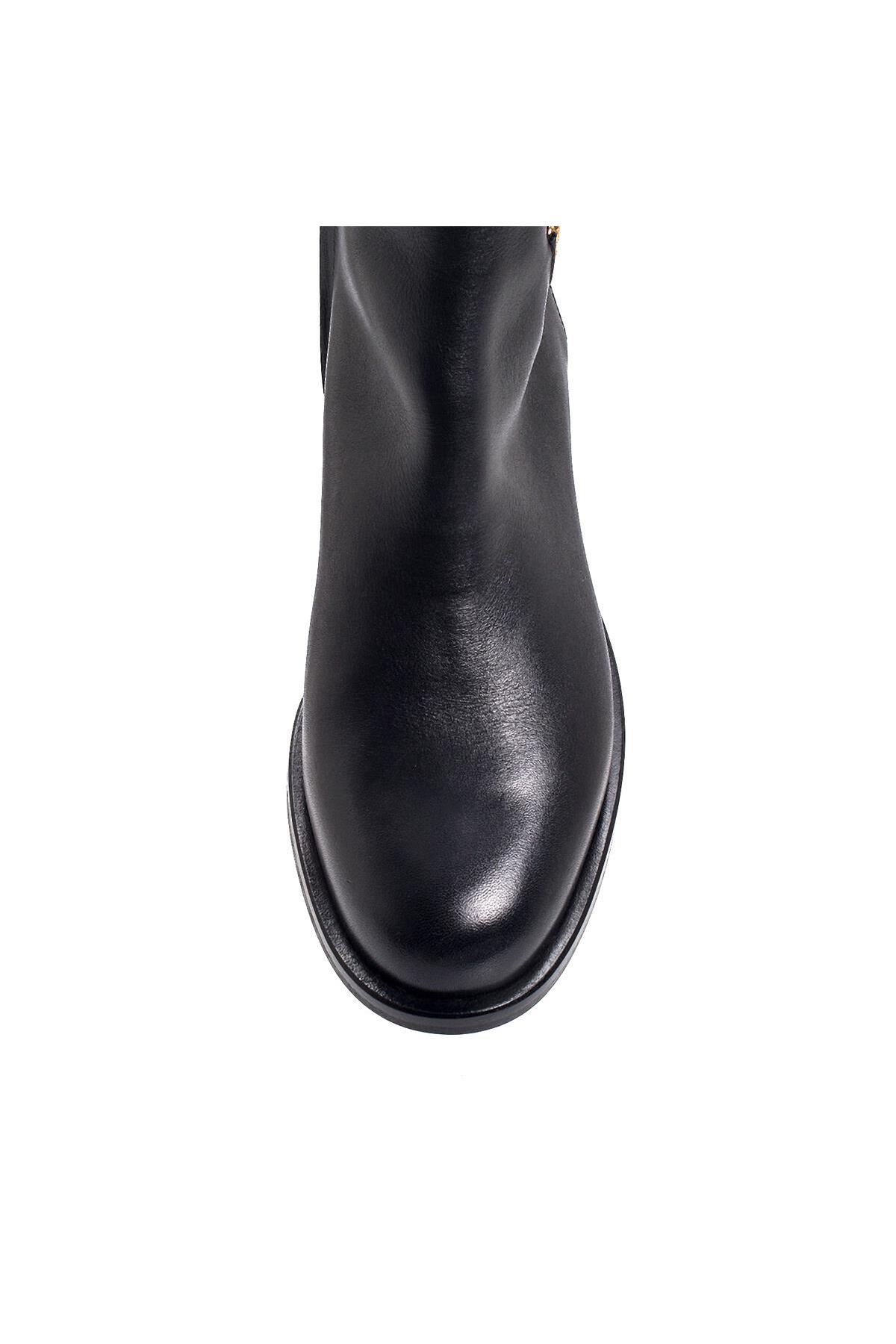 Sofia Baldi-Black Satin Emayy Women's Heeled Boots 3
