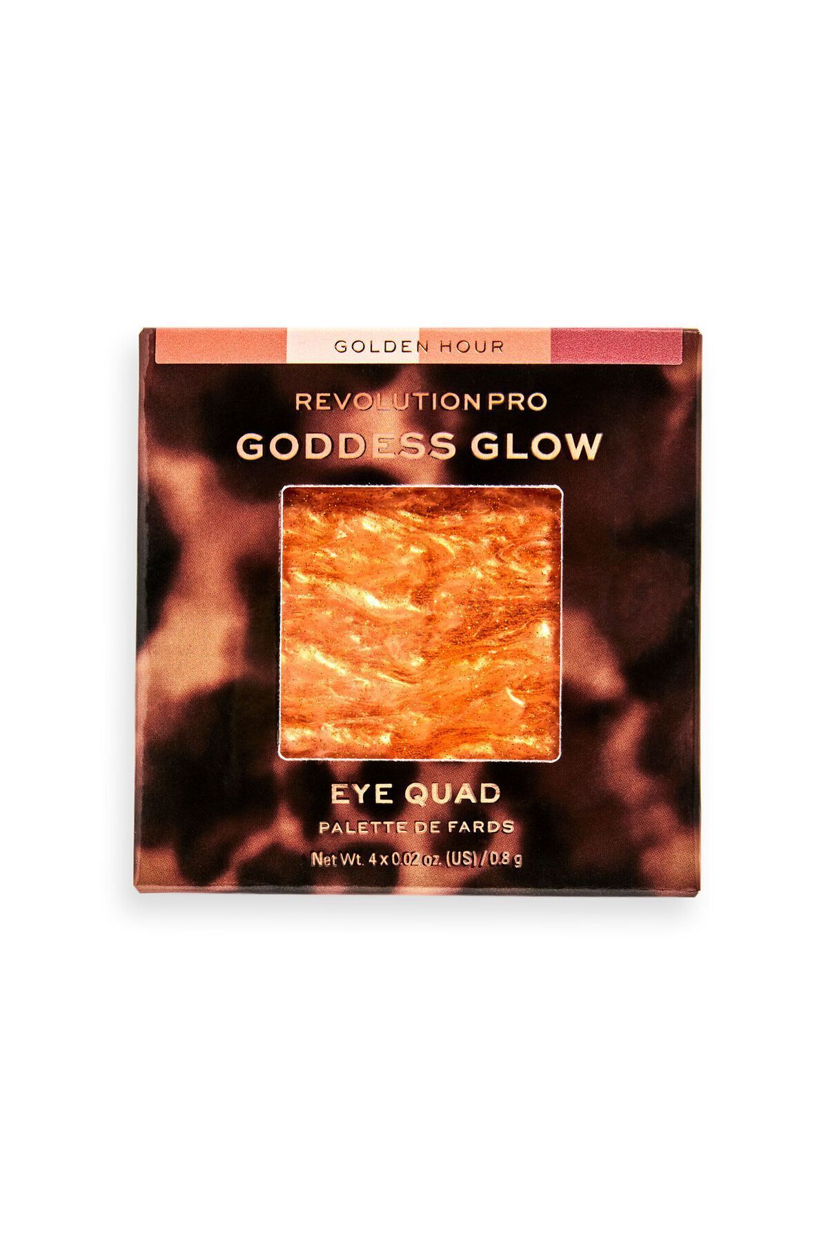 پالت آرایش GODDESS GLOW EYE QUAD GOLDEN HOUR EYESHADOW PALETTE Revolution Pro