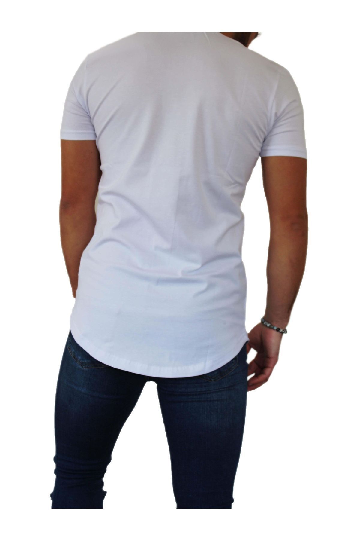 T shirt long fit uomo cheap