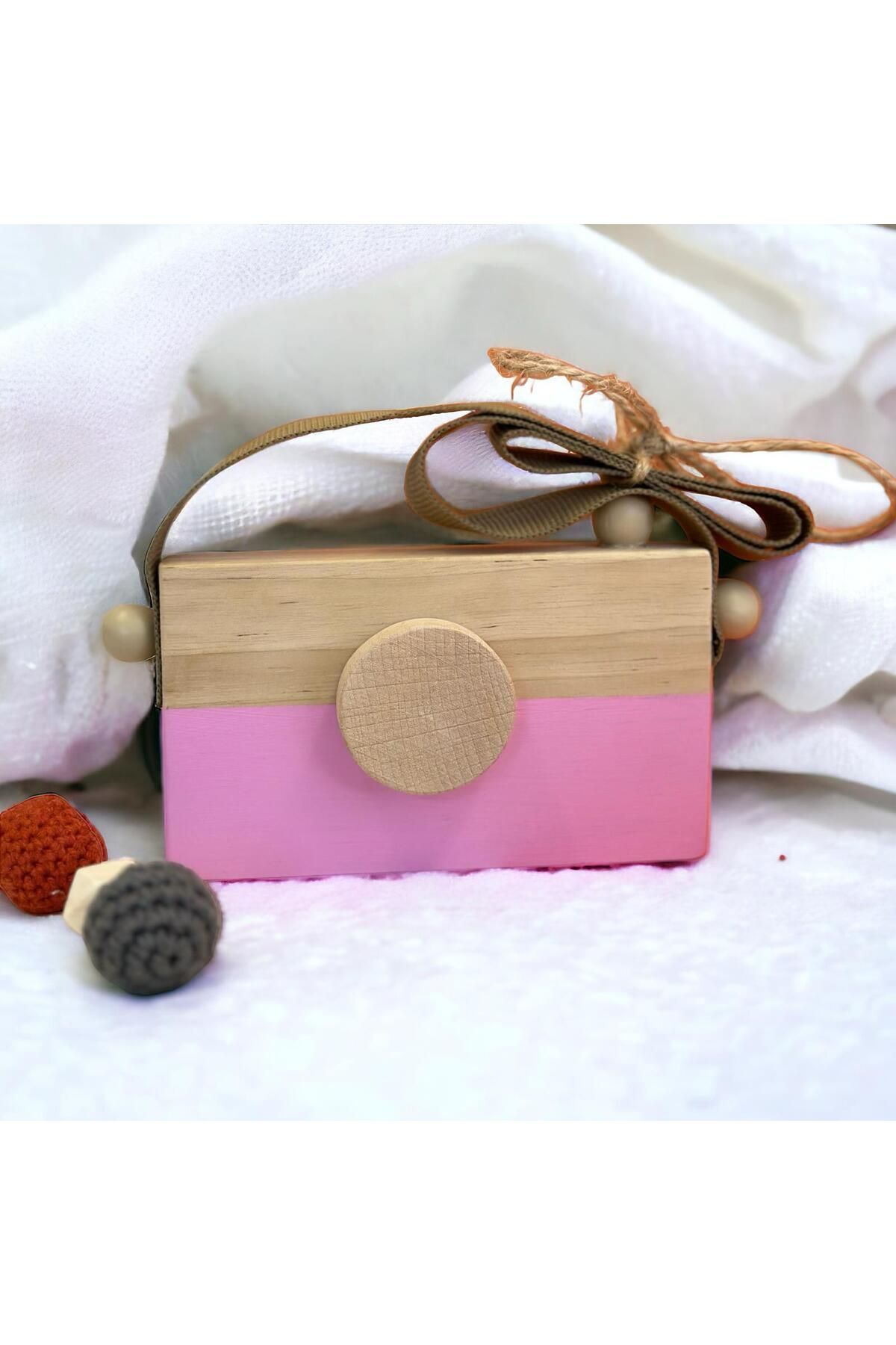 ENCİVA Ahşap Waldorf Fotoğraf Makinesi, Eğitici Bebek Kamera Oyuncağı ,Bebek Odası Dekoru Hediyelik fotoğrafı 2 (önizleme)