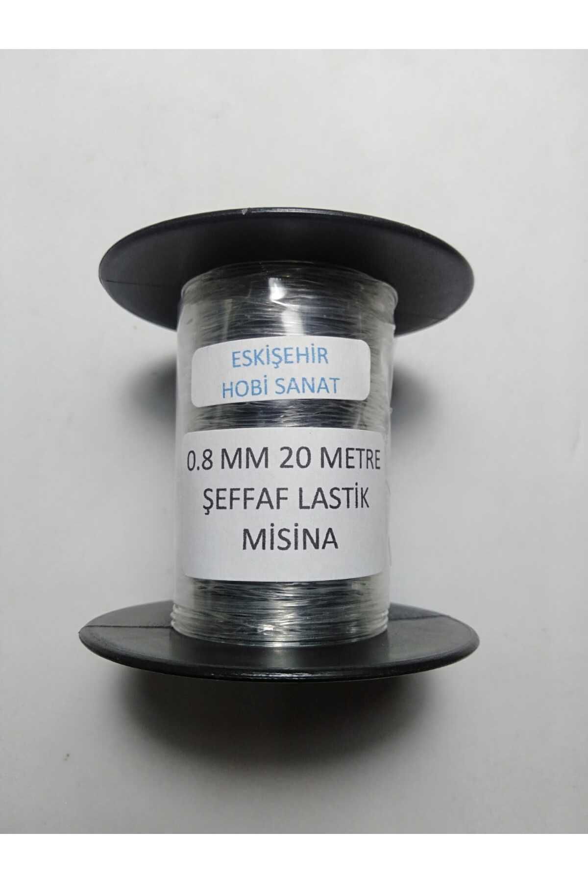 0.8 Mm Şeffaf Lastik Misina 20 Metre Bileklik Tesbih Ipi Misinası