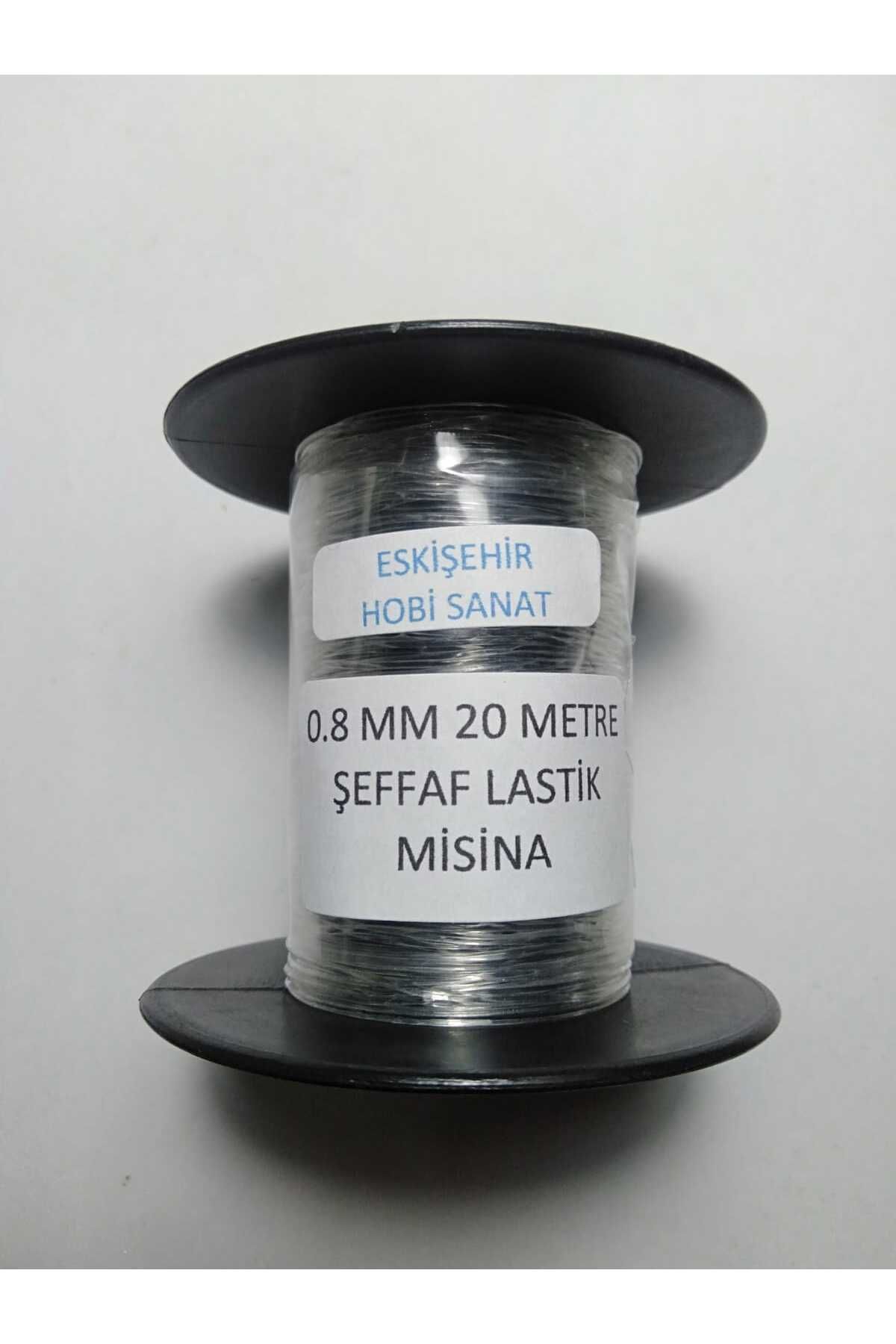 0.8 Mm Şeffaf Lastik Misina 20 Metre Bileklik Tesbih Ipi Misinası