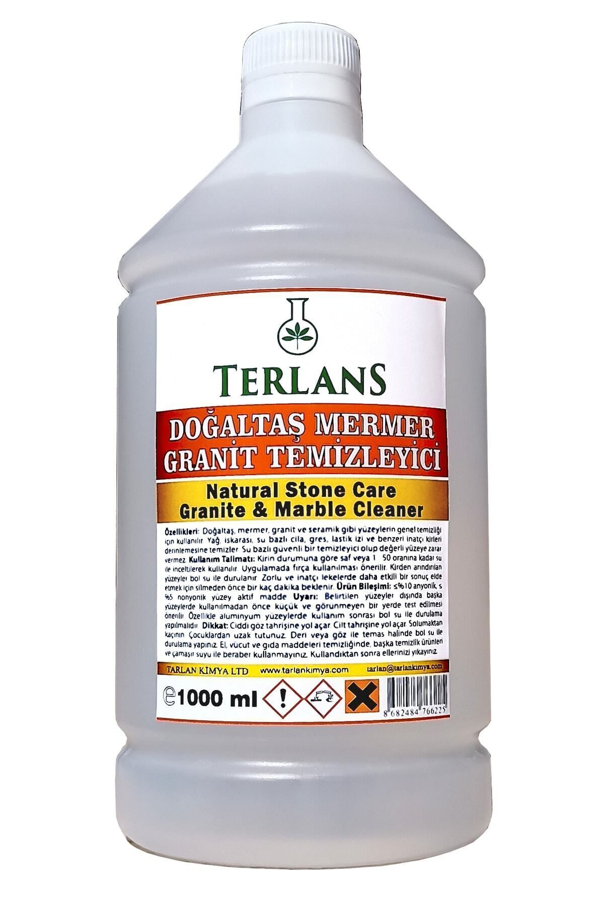 Terlans Doğaltaş Mermer Granit Temizleyici 1000 ml Dış Mekan Natural Stone Care Marble Cleaner