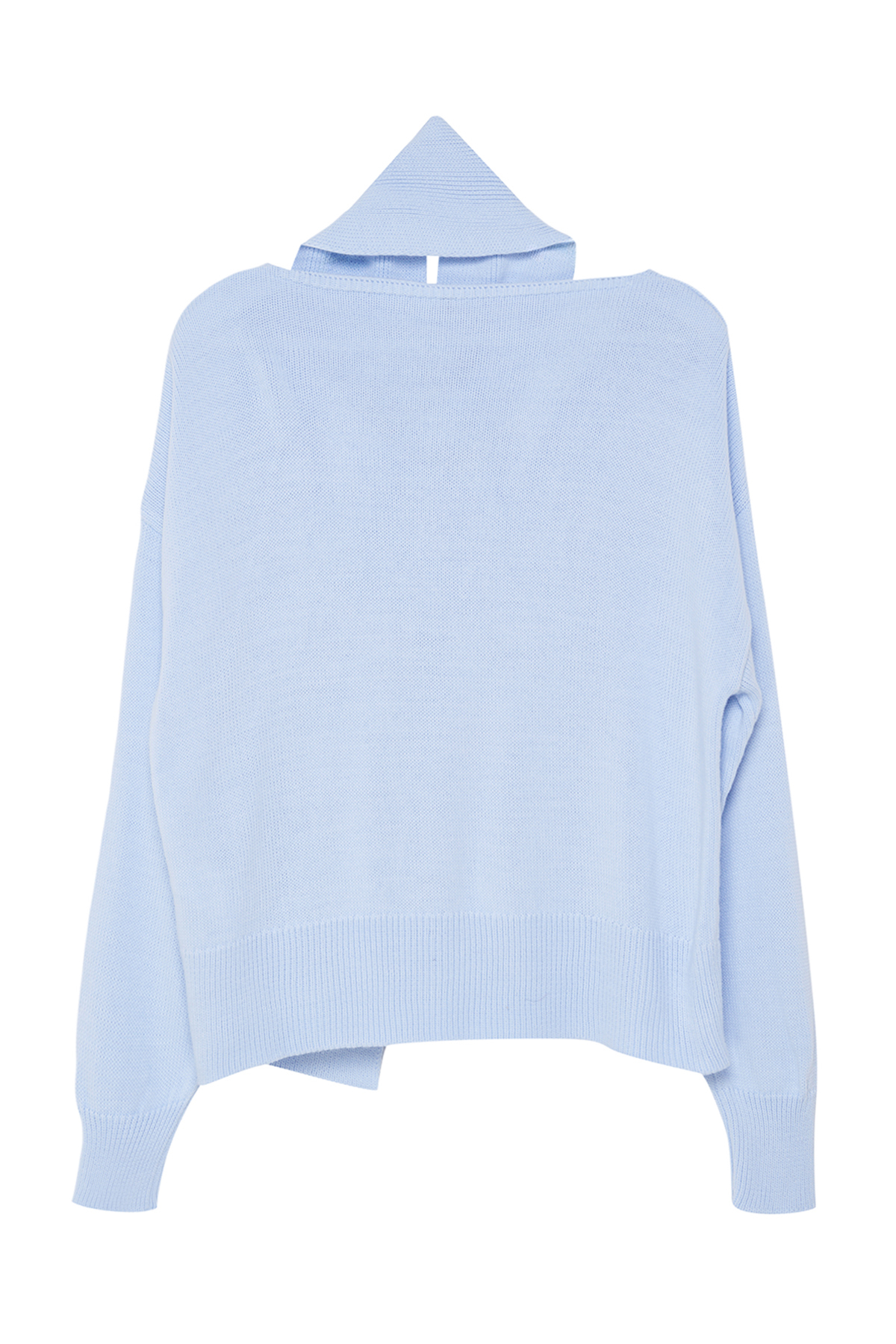 Trendyolmilla  Mavi Atkılı Basic Triko Kazak TWOAW25KZ00067 - Görsel 7