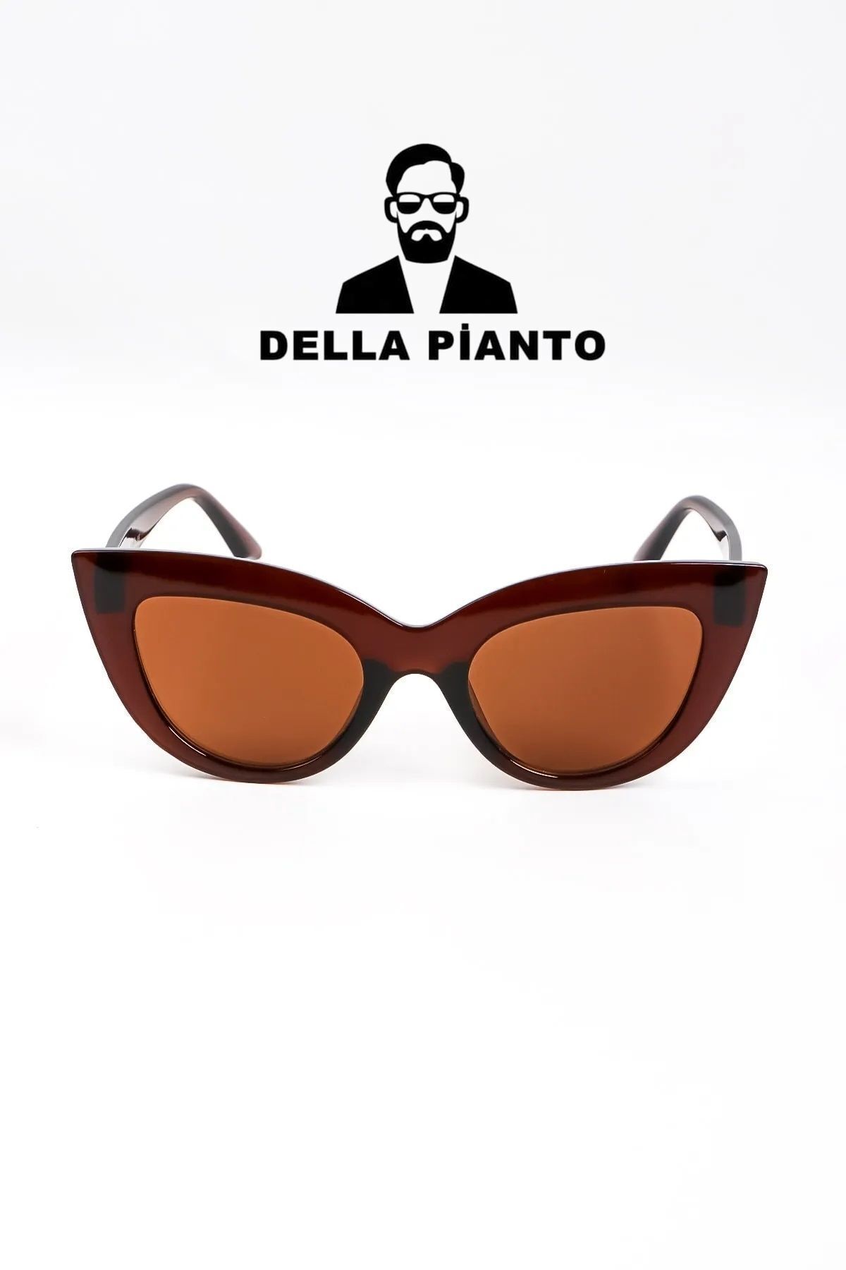 Della Pianto-Women's Brown Cat Eye Sunglasses 1