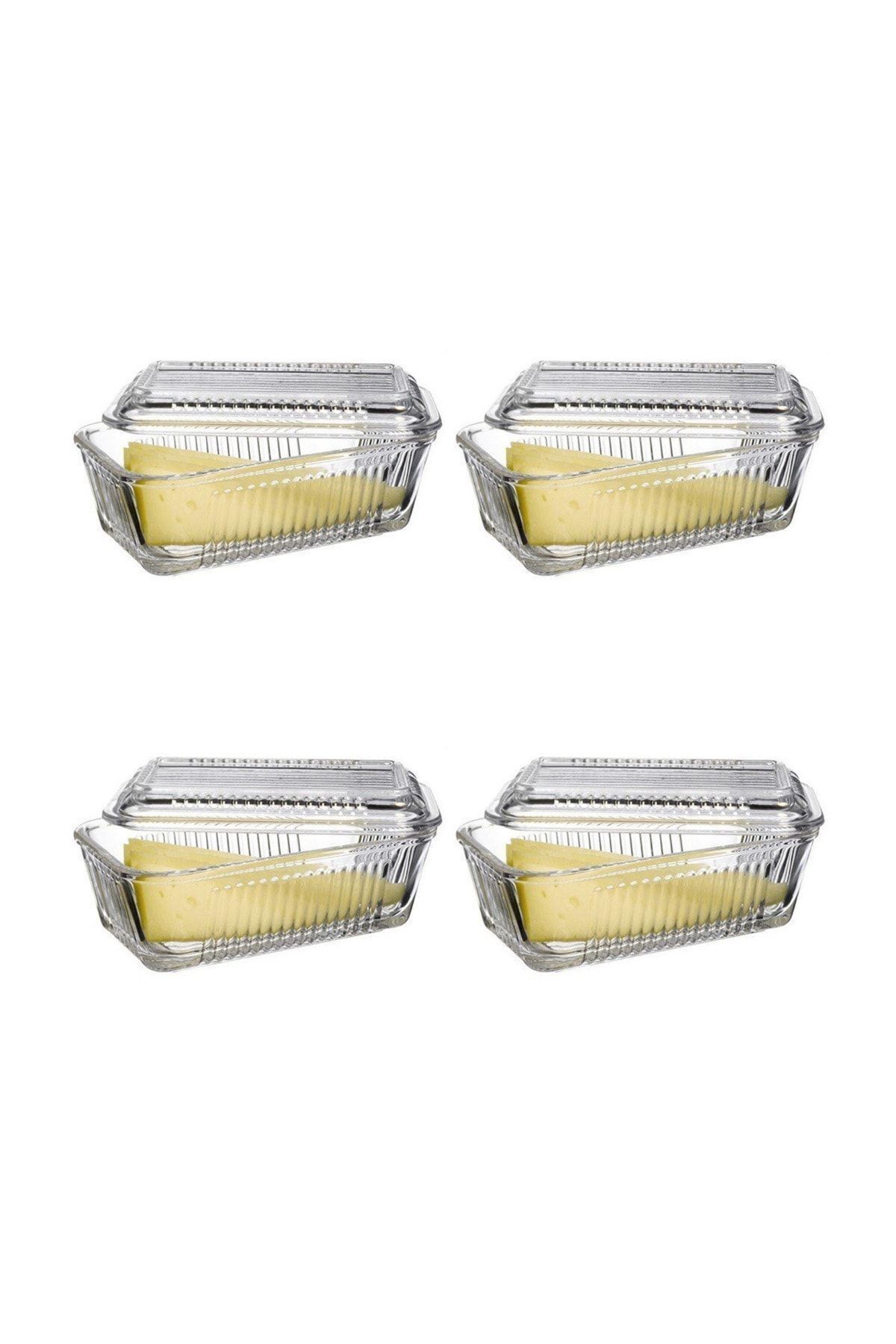Paşabahçe-Storage Container Without Compartments, 4 Pieces for Jam, Honey, Breakfast 1