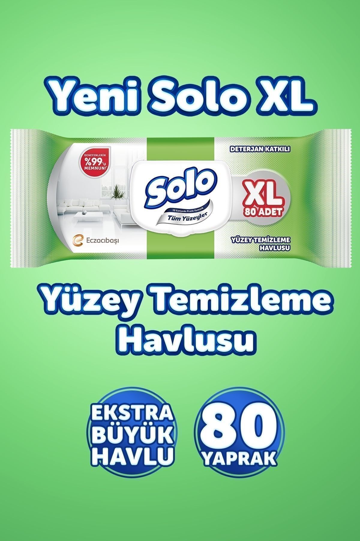 Tüm Yüzeyler Islak Temizleme Havlusu Xl 3lü 240 Yaprak